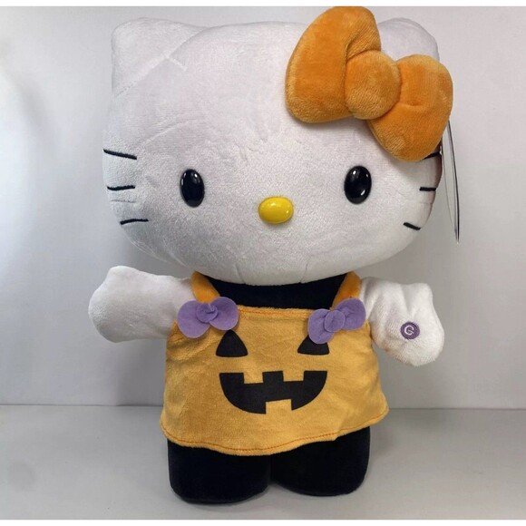 Hello Kitty Halloween Side Stepper Greeter 2024 NEW Sanrio Pumpkin Plush Musical - Picture 1 of 5